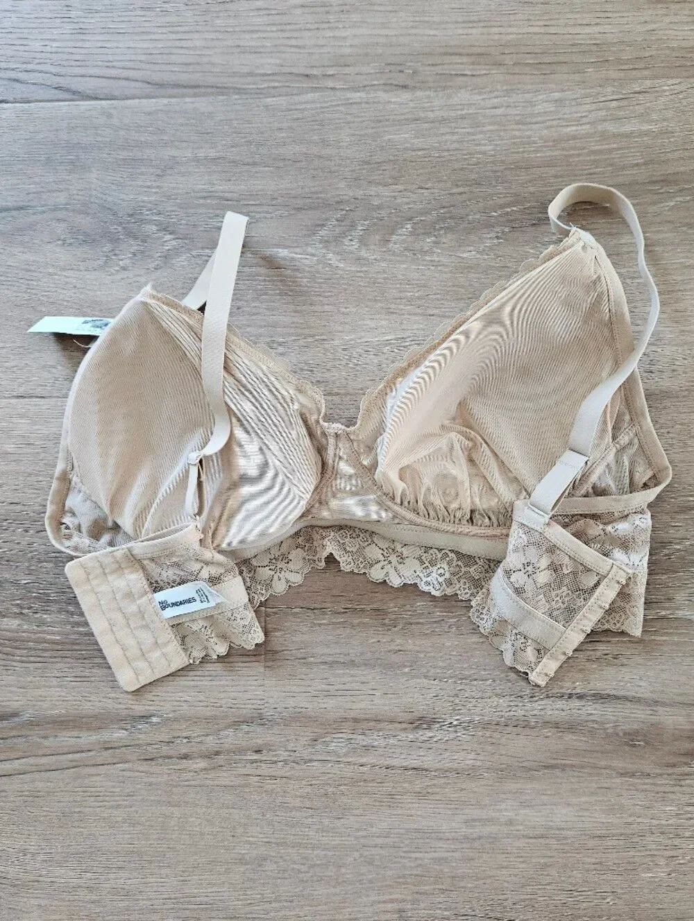 No Boundaries Lace Bralette in Nude Size XXXL